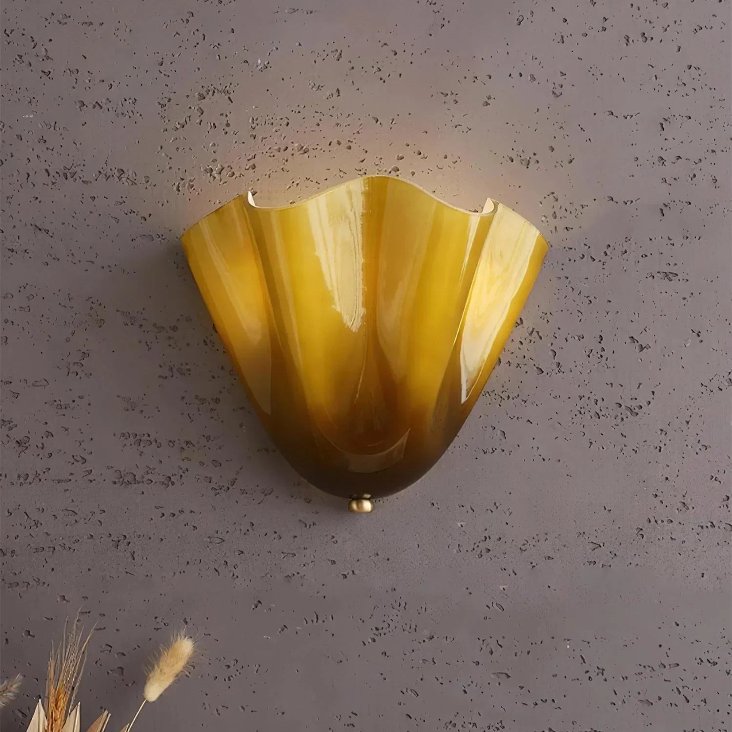 Vintage Coloured Glass Wall Sconce Light Fixture | Glasica