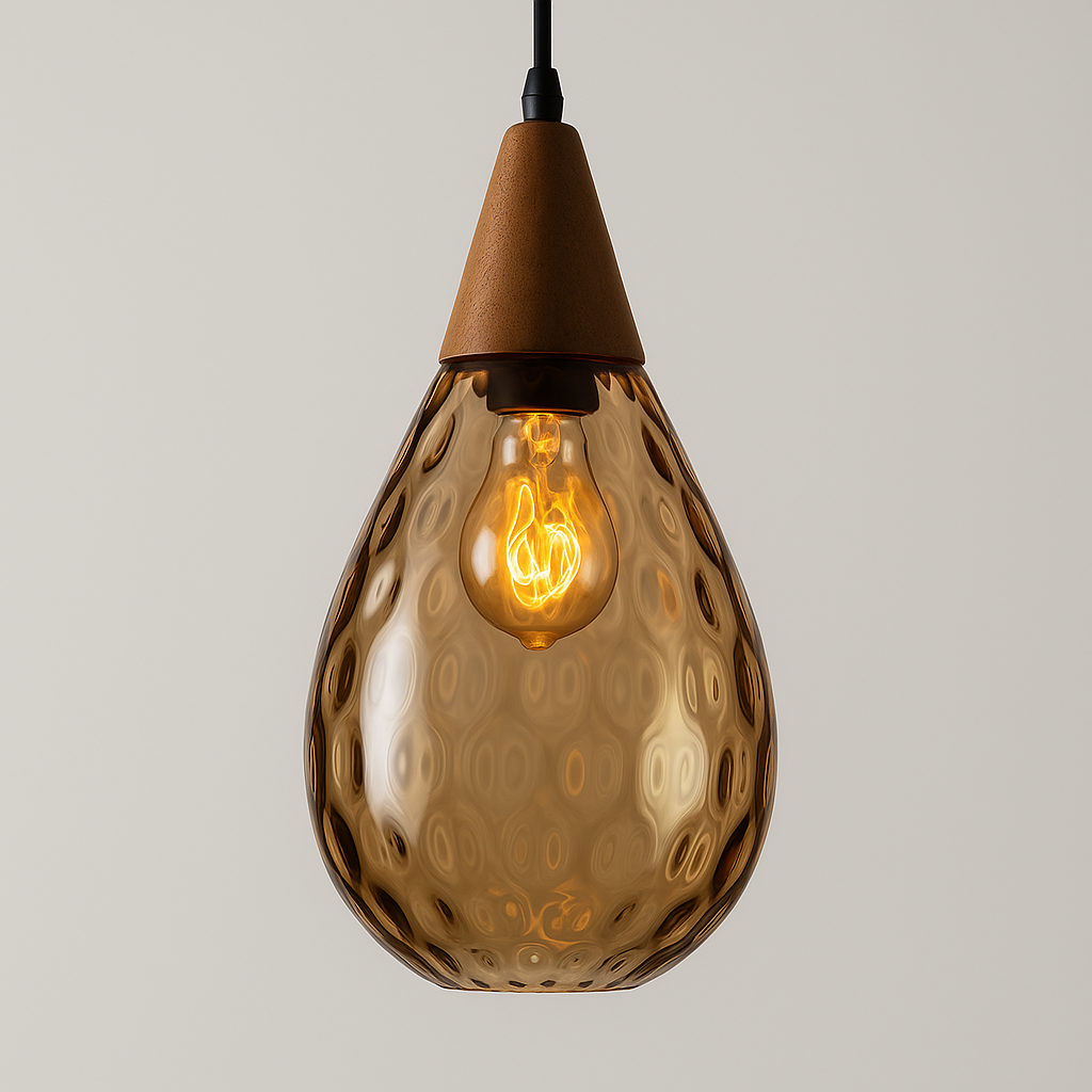 Vintage Glass Shade Pendant Light for Interiors | Melqor