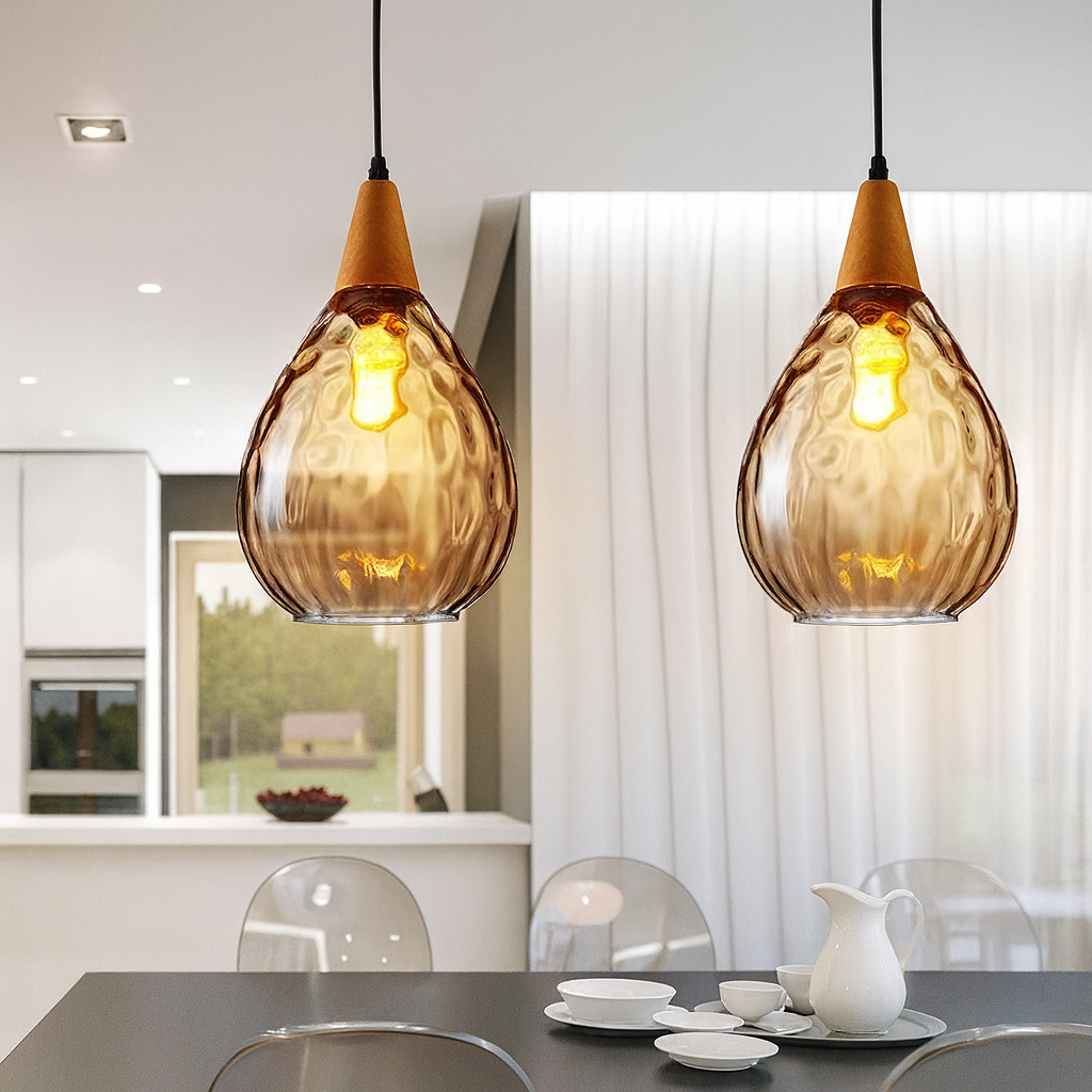 Vintage Glass Shade Pendant Light for Interiors | Melqor