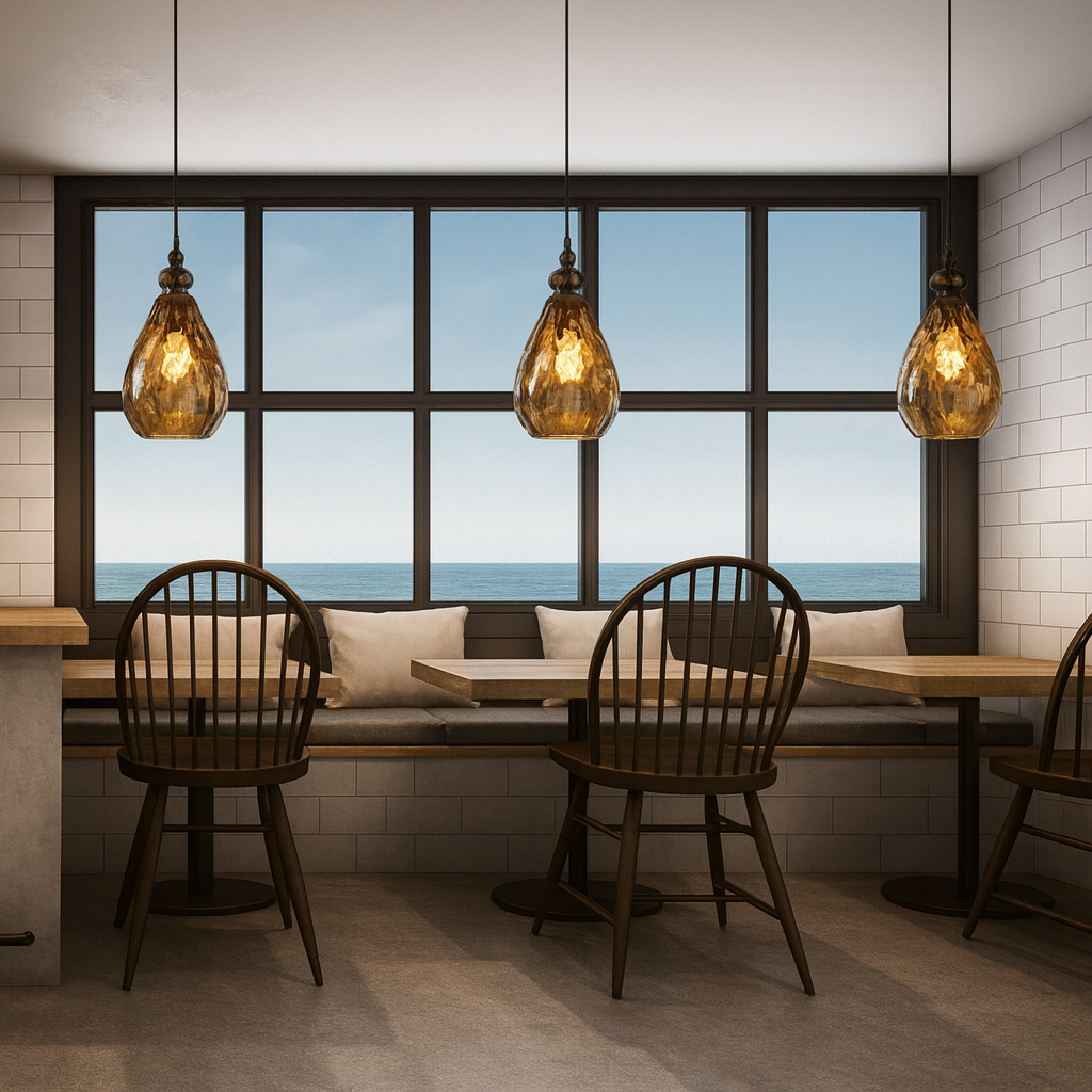 Vintage Glass Shade Pendant Light for Interiors | Melqor