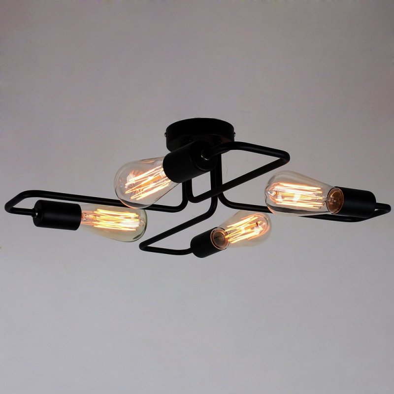Vintage Metal Frame Ceiling Light Industrial Minimalist | Salira
