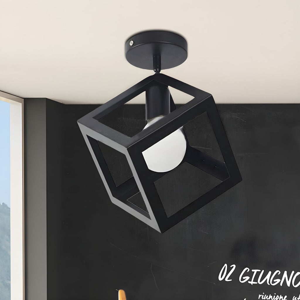 Vintage Metal Loft Ceiling Light Fixture | Serelle