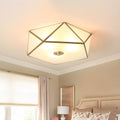 Vintage Prismatic Frosted Glass Ceiling Light Flush Mount | Lorenae