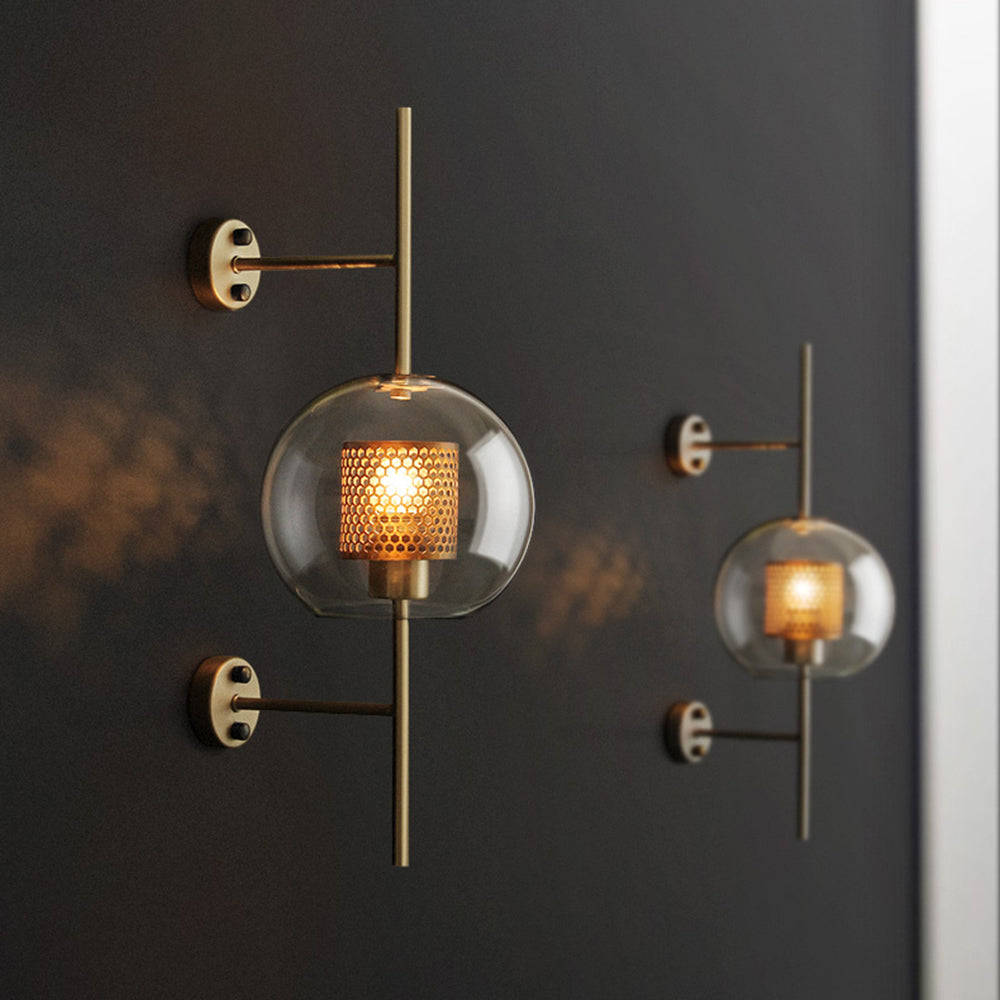 Modern Nordic Metal Glass Industrial Wall Light | Pelvino