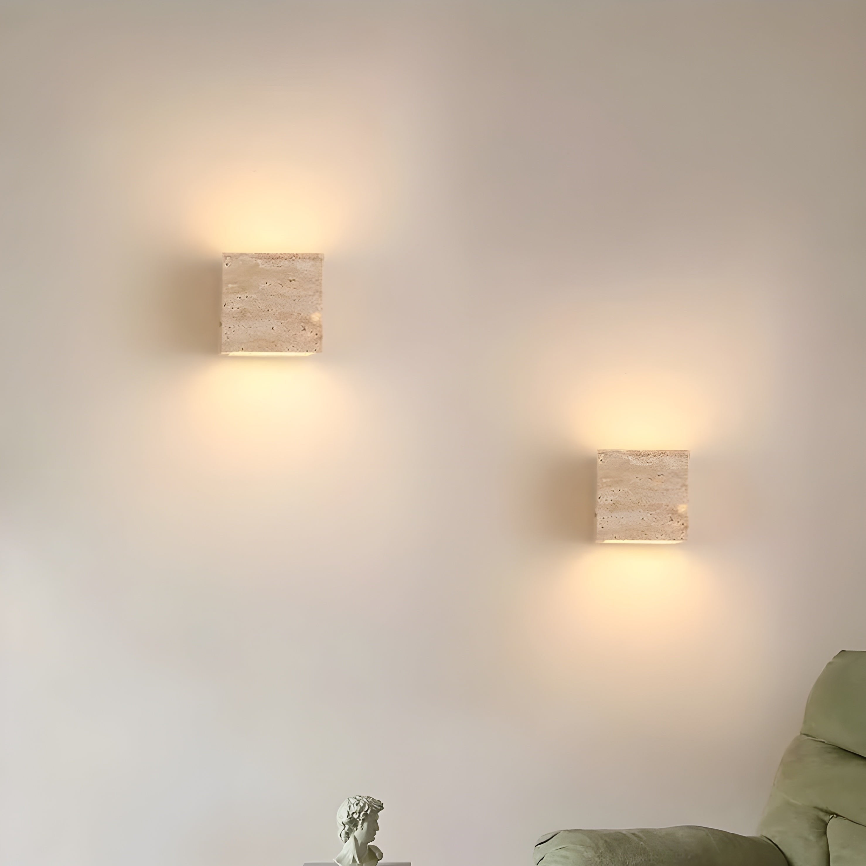 Wall Travertine Stone LED Outdoor Light Minimalist Design | Zelrico