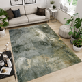 Washable Polyester Abstract Area Rug Industrial | Loomaria