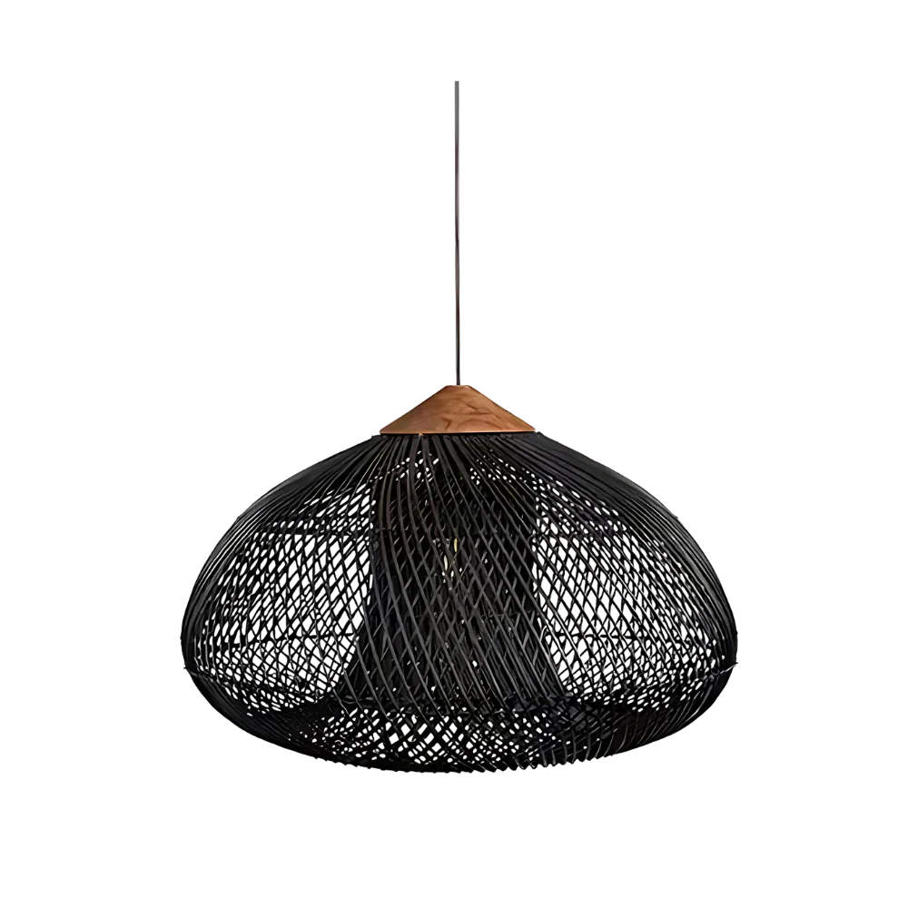 Wisteria Rattan Japandi Pendant Light Fixture | Ravena