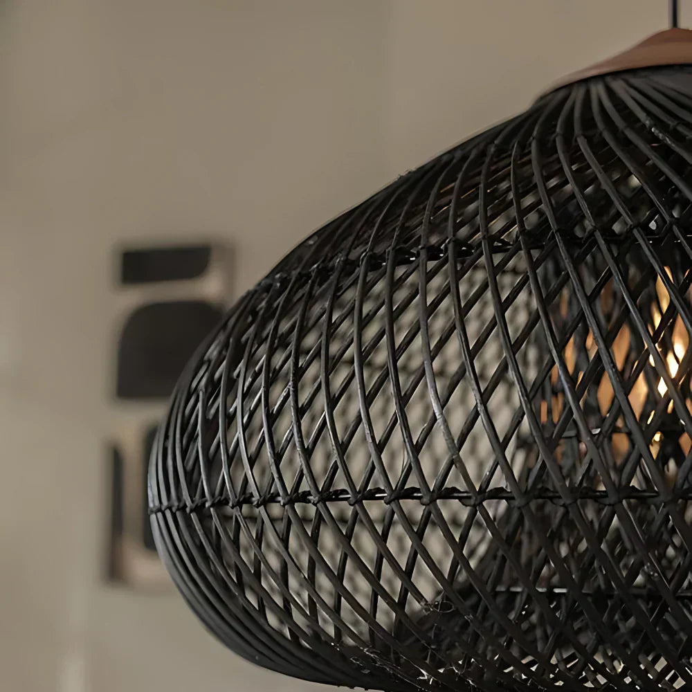 Wisteria Rattan Japandi Pendant Light Fixture | Ravena