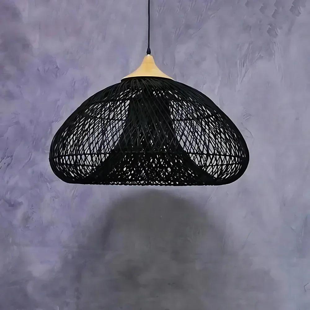 Wisteria Rattan Japandi Pendant Light Fixture | Ravena