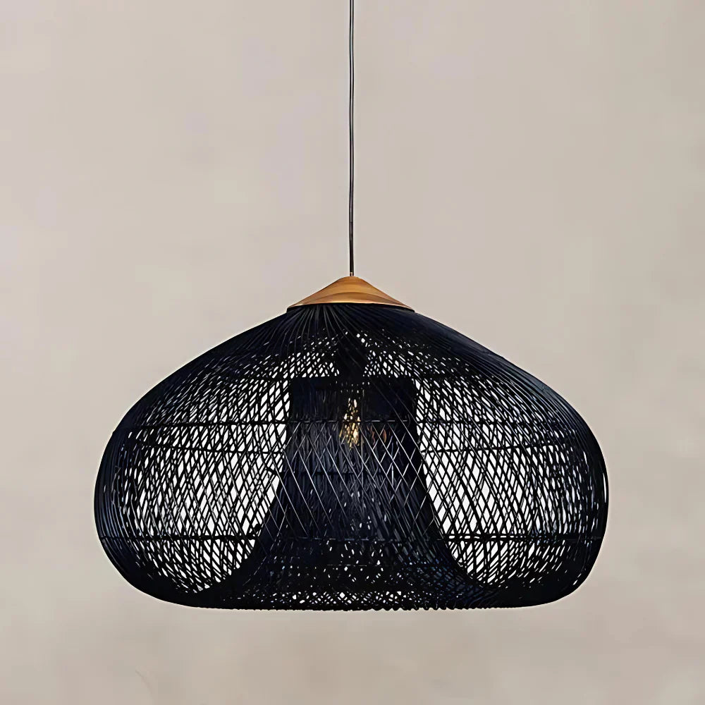 Wisteria Rattan Japandi Pendant Light Fixture | Ravena