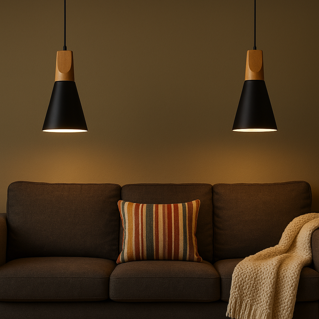 Wood Aluminium Nordic Pendant Light | Arqena