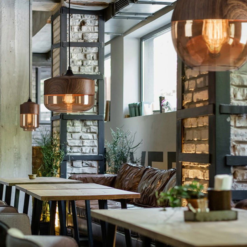 Wood Glass Nordic Pendant Light Fixture | Brandel