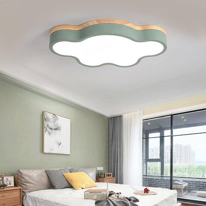Wood LED Ceiling Light Scandinavian Cloud Design | Norven
