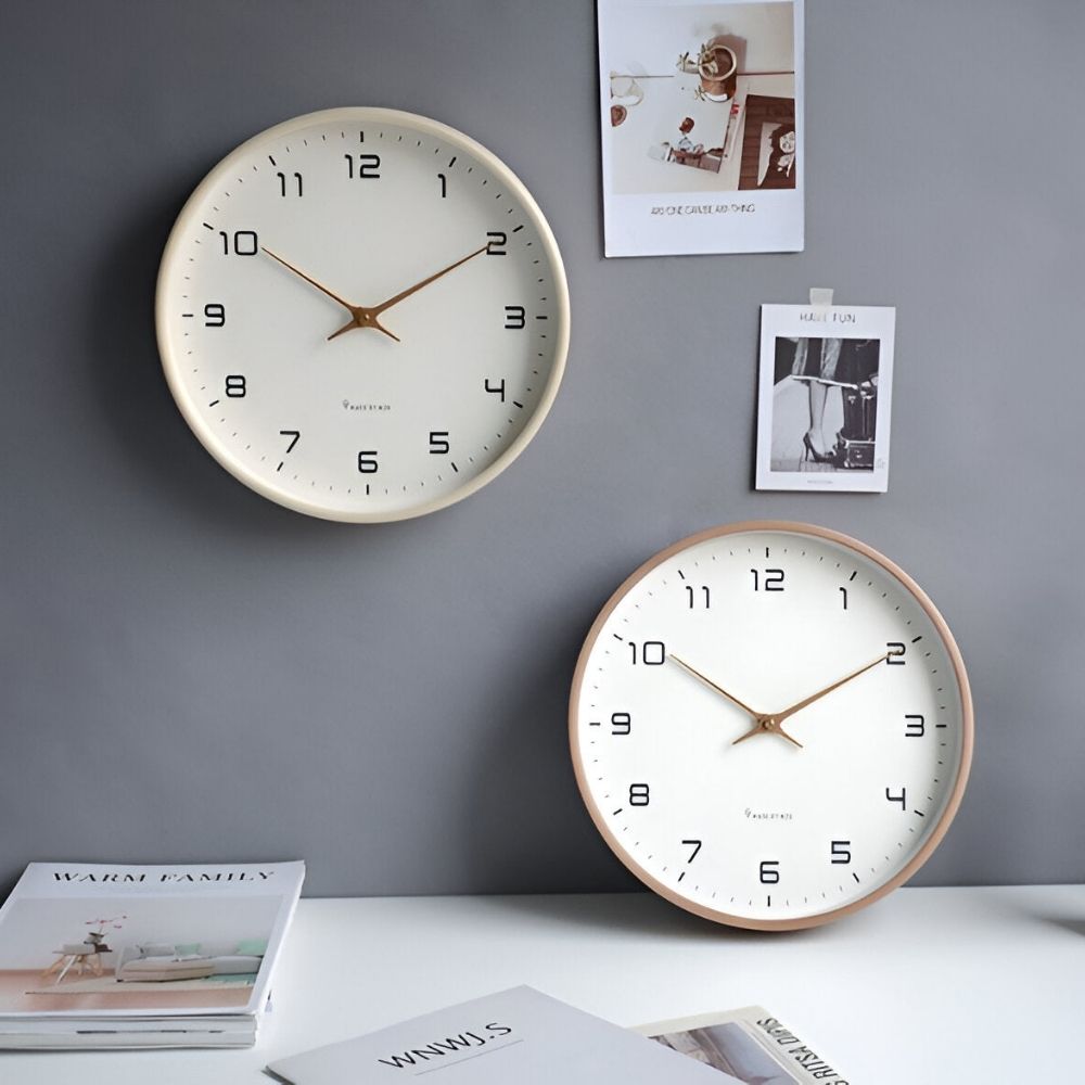 Wooden Nordic Minimalist Quartz Wall Clock Accent | Norrwyn