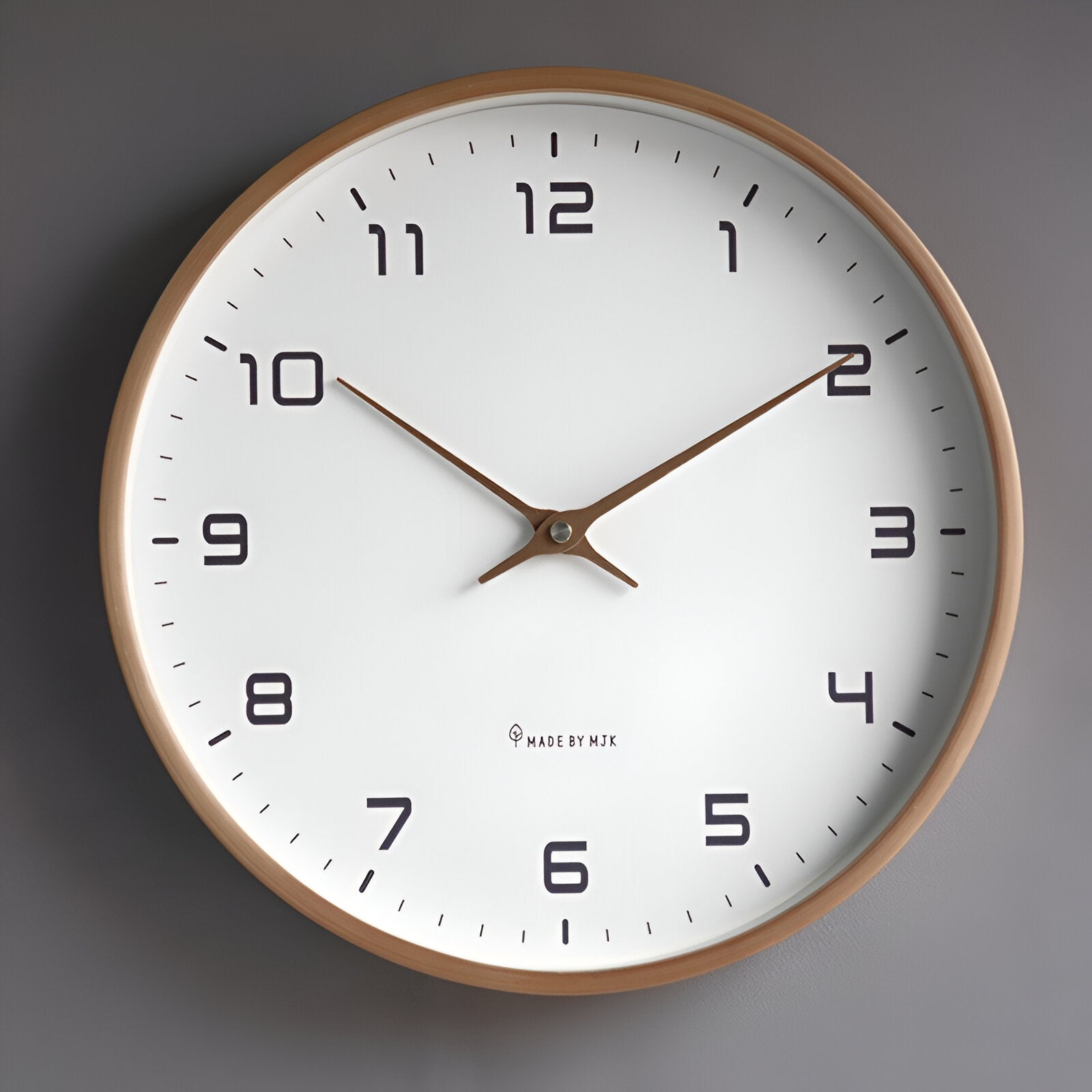 Wooden Nordic Minimalist Quartz Wall Clock Accent | Norrwyn