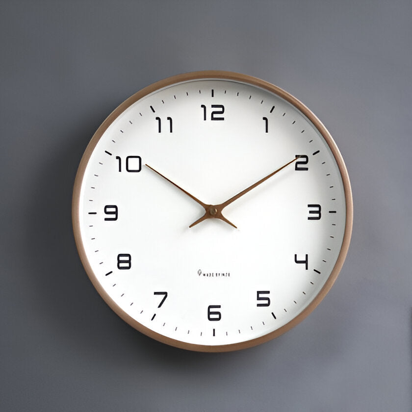 Wooden Nordic Minimalist Quartz Wall Clock Accent | Norrwyn