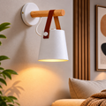 Wooden Scandinavian LED Wall Light with Shade | Woodlyn