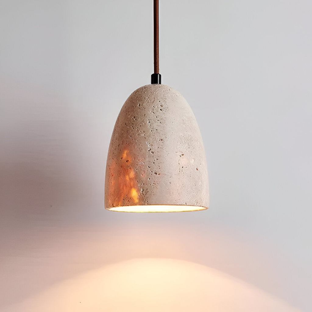 Yellow Travertine Retro Bell Pendant Light | Lareda