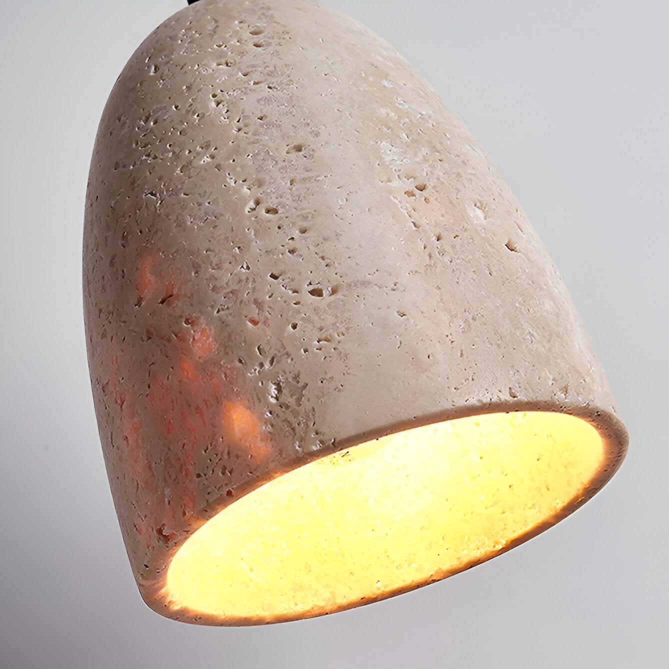 Yellow Travertine Retro Bell Pendant Light | Lareda