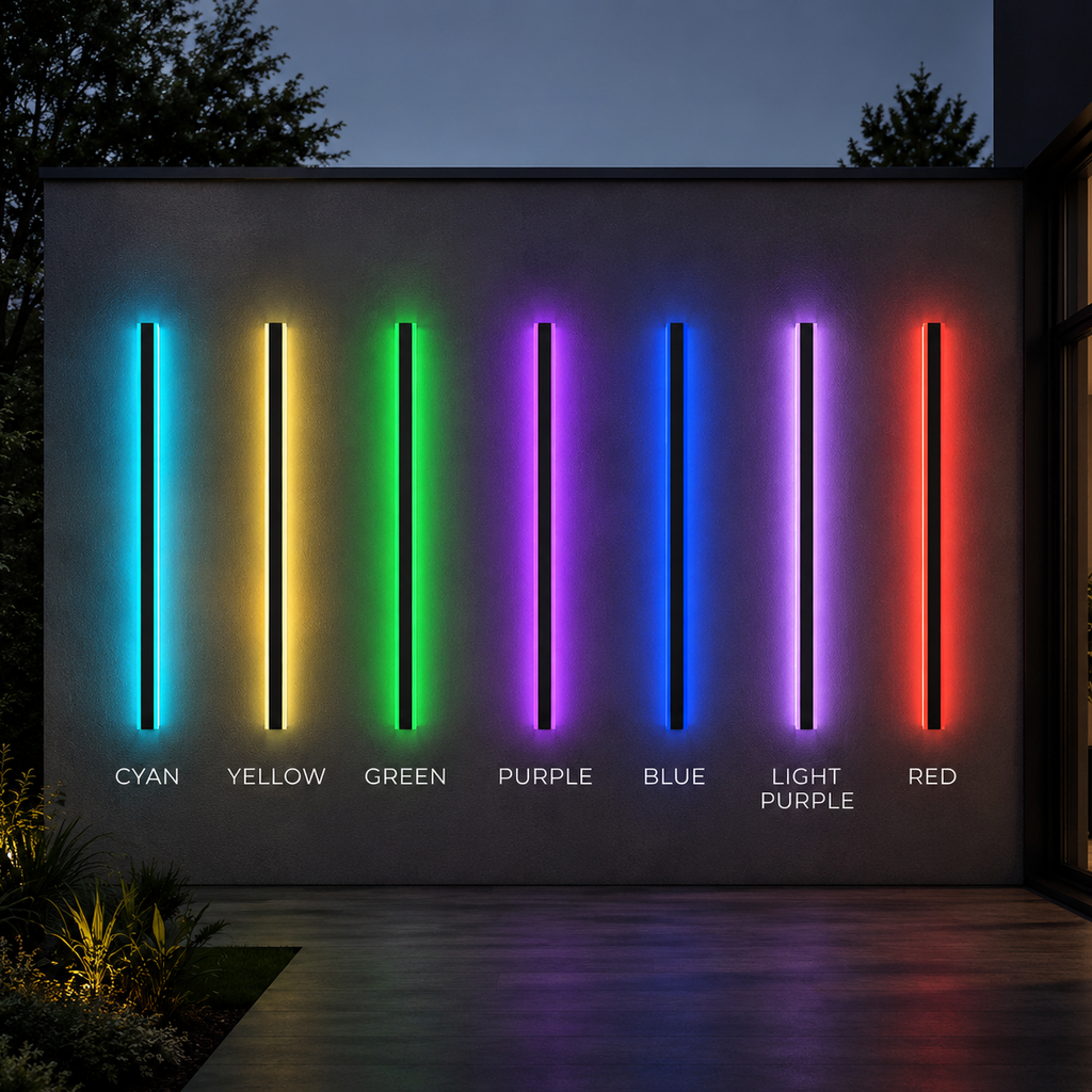 RGB Waterproof LED Wall Light, Modern Outdoor Wall Sconce for Patio & Garden | Namez