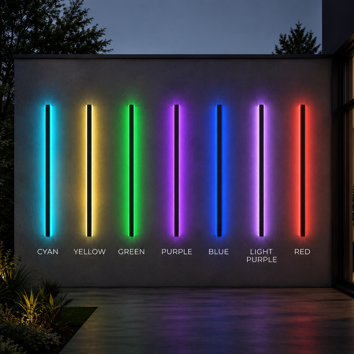 RGB Waterproof LED Wall Light, Modern Outdoor Wall Sconce for Patio & Garden | Namez