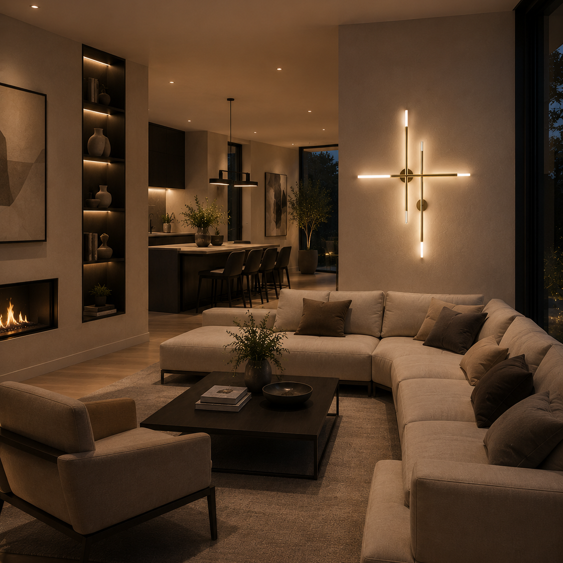LED Indoor Wall Light, Modern Linear Wall Sconce for Living Room & Bedroom | Aviora