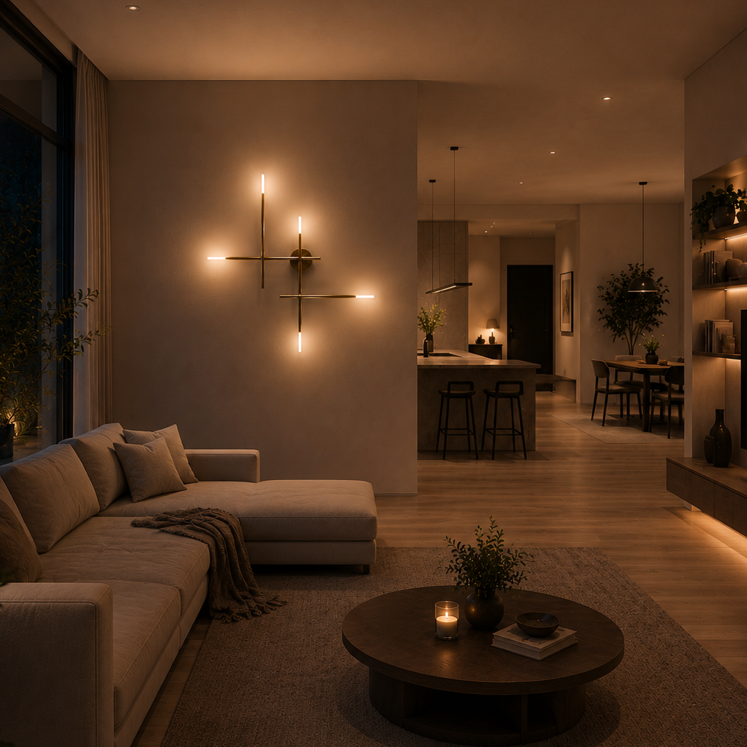 LED Indoor Wall Light, Modern Linear Wall Sconce for Living Room & Bedroom | Aviora