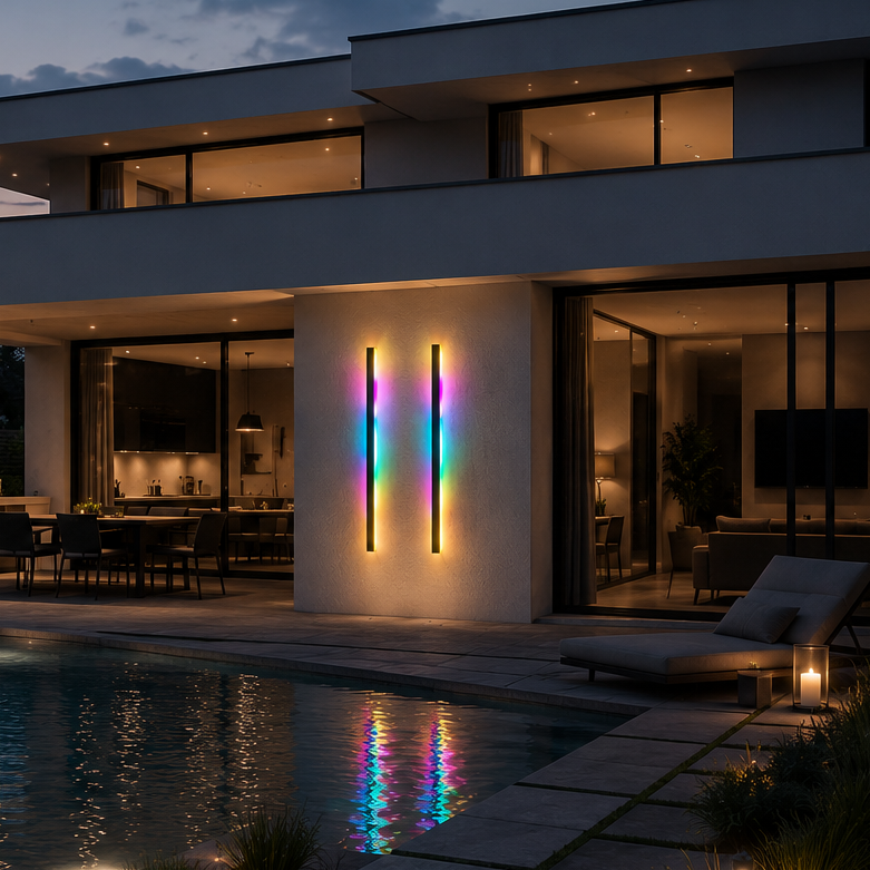 RGB Waterproof LED Wall Light, Modern Outdoor Wall Sconce for Patio & Garden | Namez