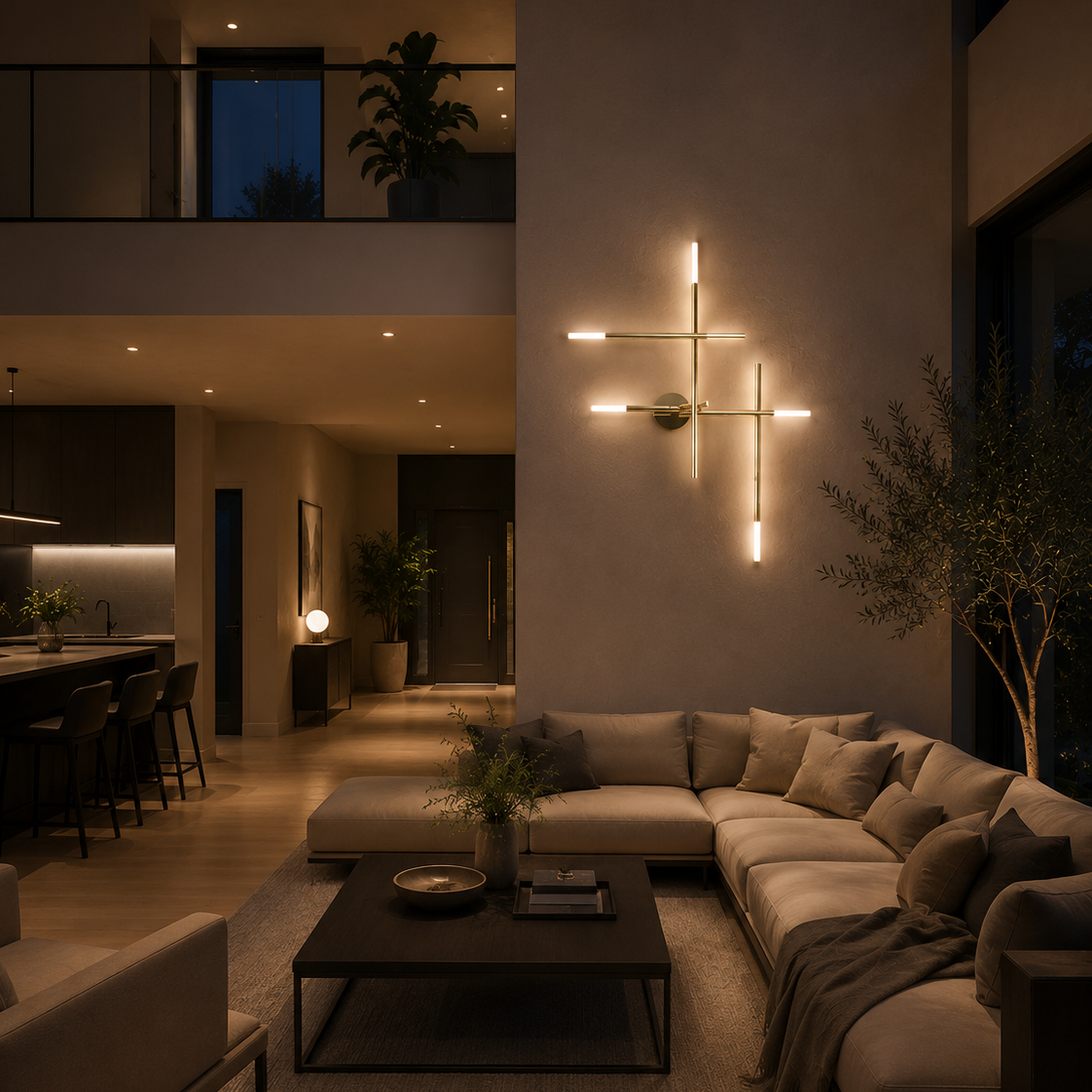 LED Indoor Wall Light, Modern Linear Wall Sconce for Living Room & Bedroom | Aviora
